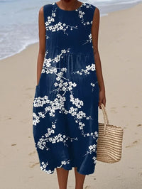 Harper | Sleeveless Maxi Dress with Cherry Blossom Print