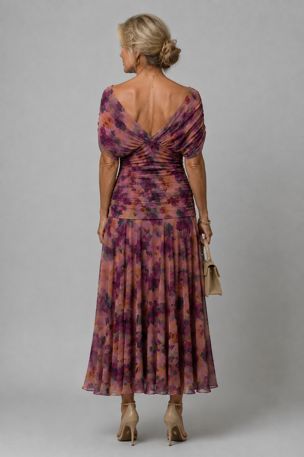 Ariane | Draped Off-Shoulder Midi Dress