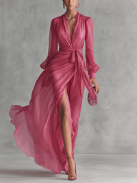 Juliette | V-Neck Waistband Long Dress