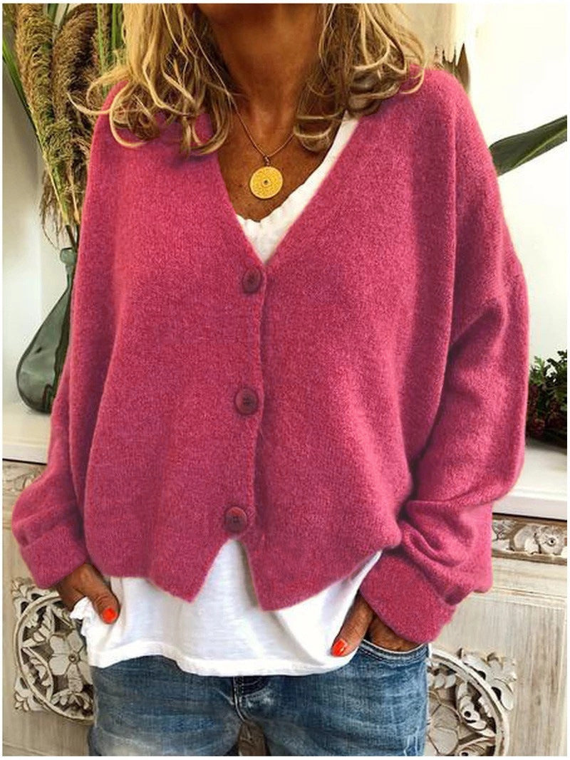 Comfortable Relaxed Fit Knit Cardigan