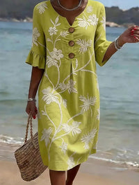 Casual Women's Dress with Floral Print