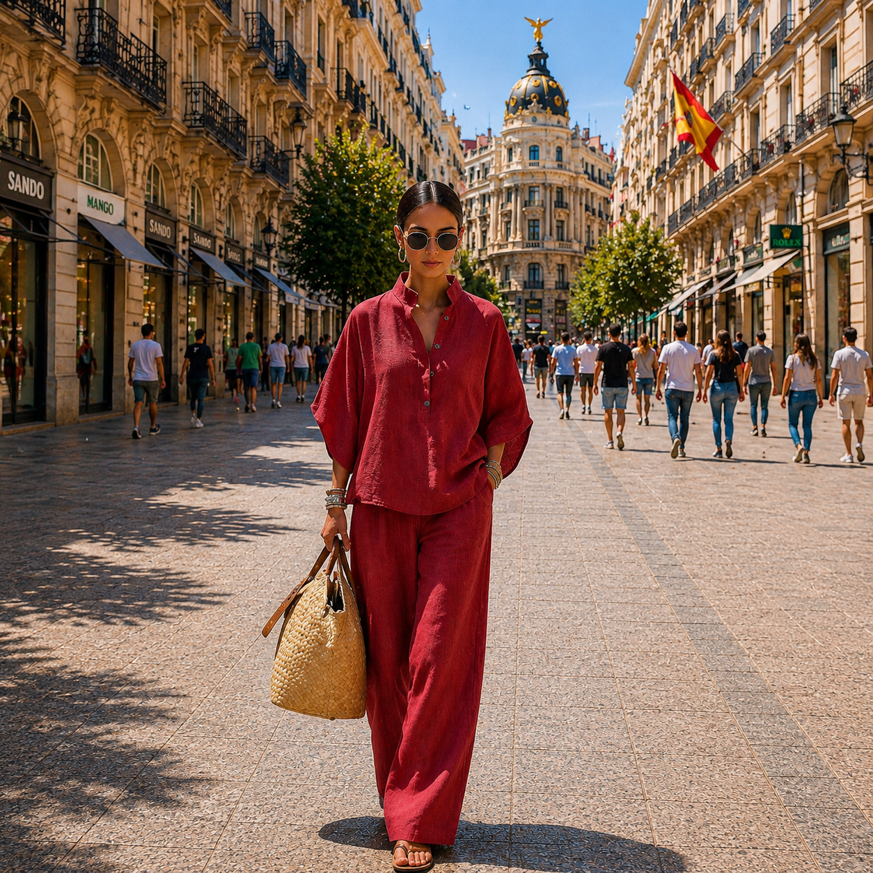 Mariel | Batwing Sleeve Set with Wide Pants