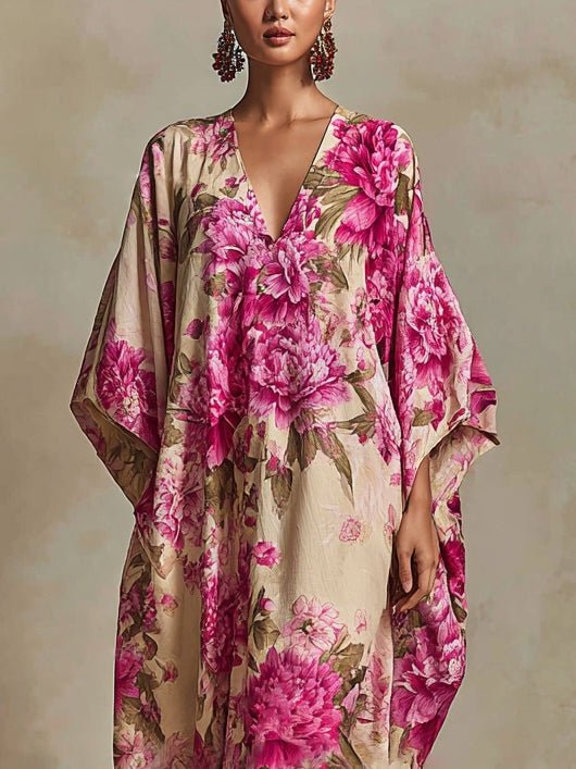 Elise | Batwing Kaftan Maxi Dress – Wells & Rose