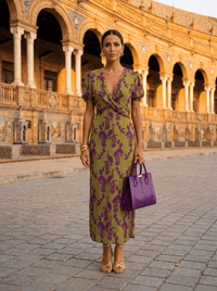 Daniela™ | Floral Maxi Dress with Flowing Draping
