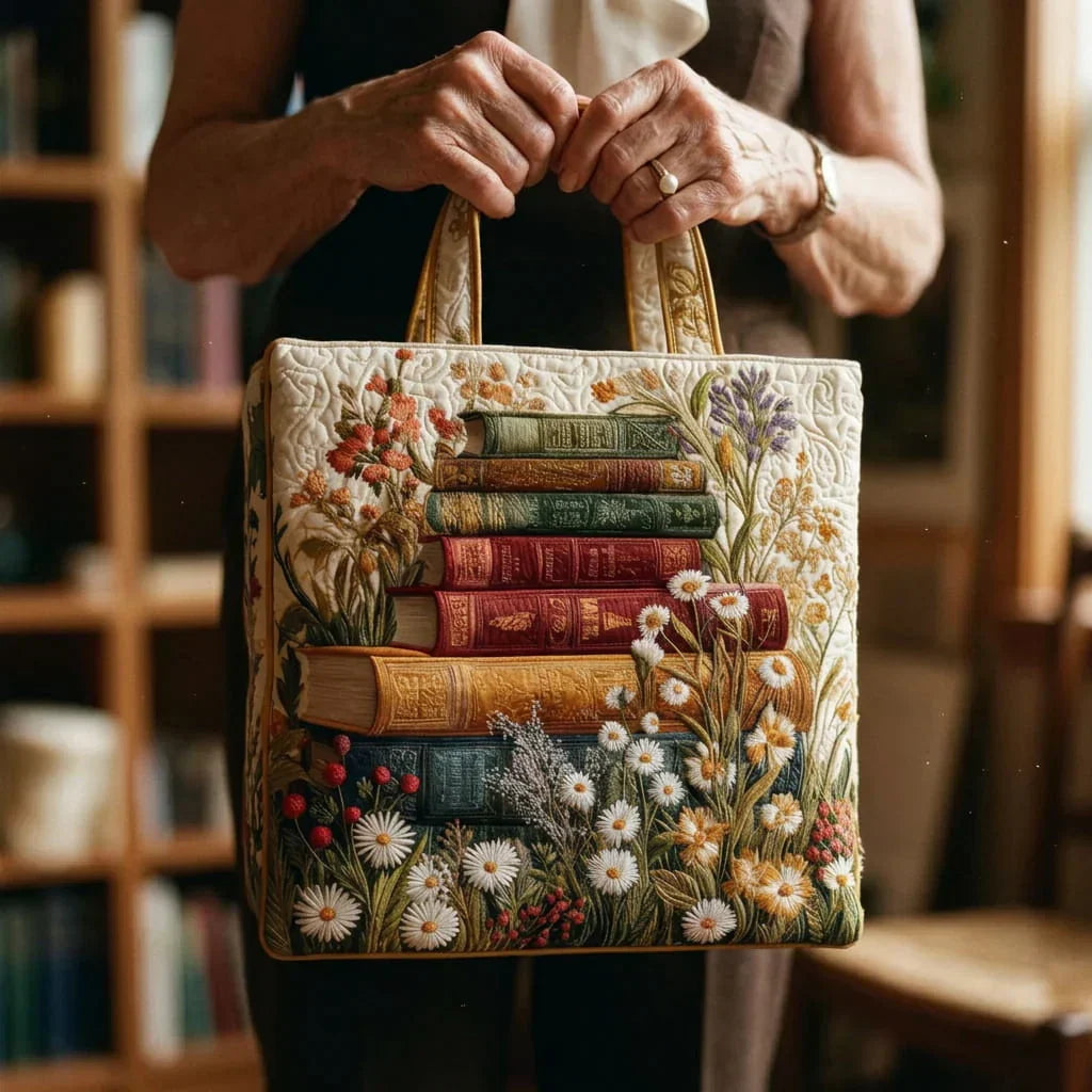 Artisanal Quilted Tote - Floral Motif