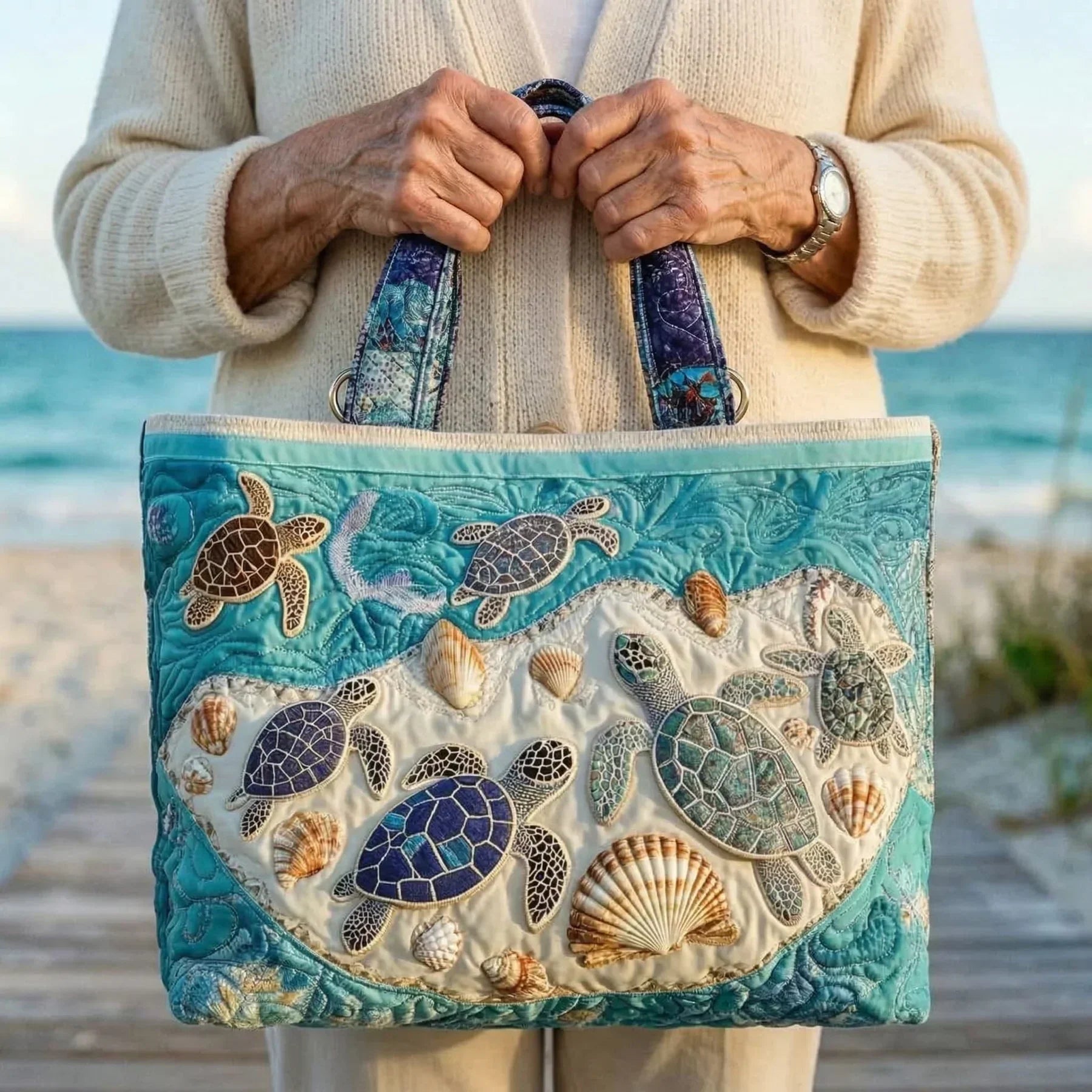 Artisanal Tote - Love of Turtles