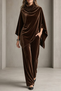 MONELLA | Draped Poncho and Pants Set