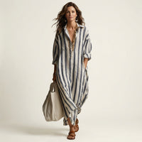 NADIRA | STRIPED MAXI DRESS