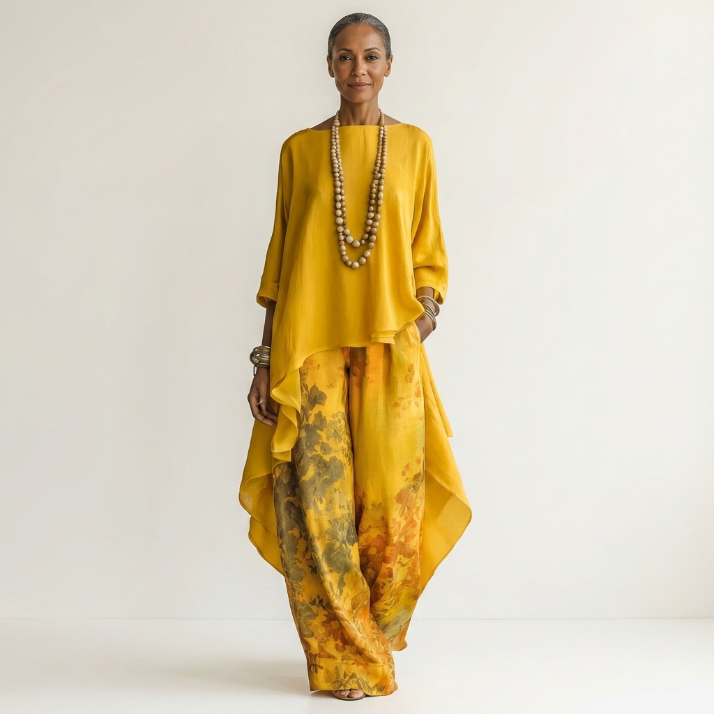 Asymmetrical Cotton-Silk Set