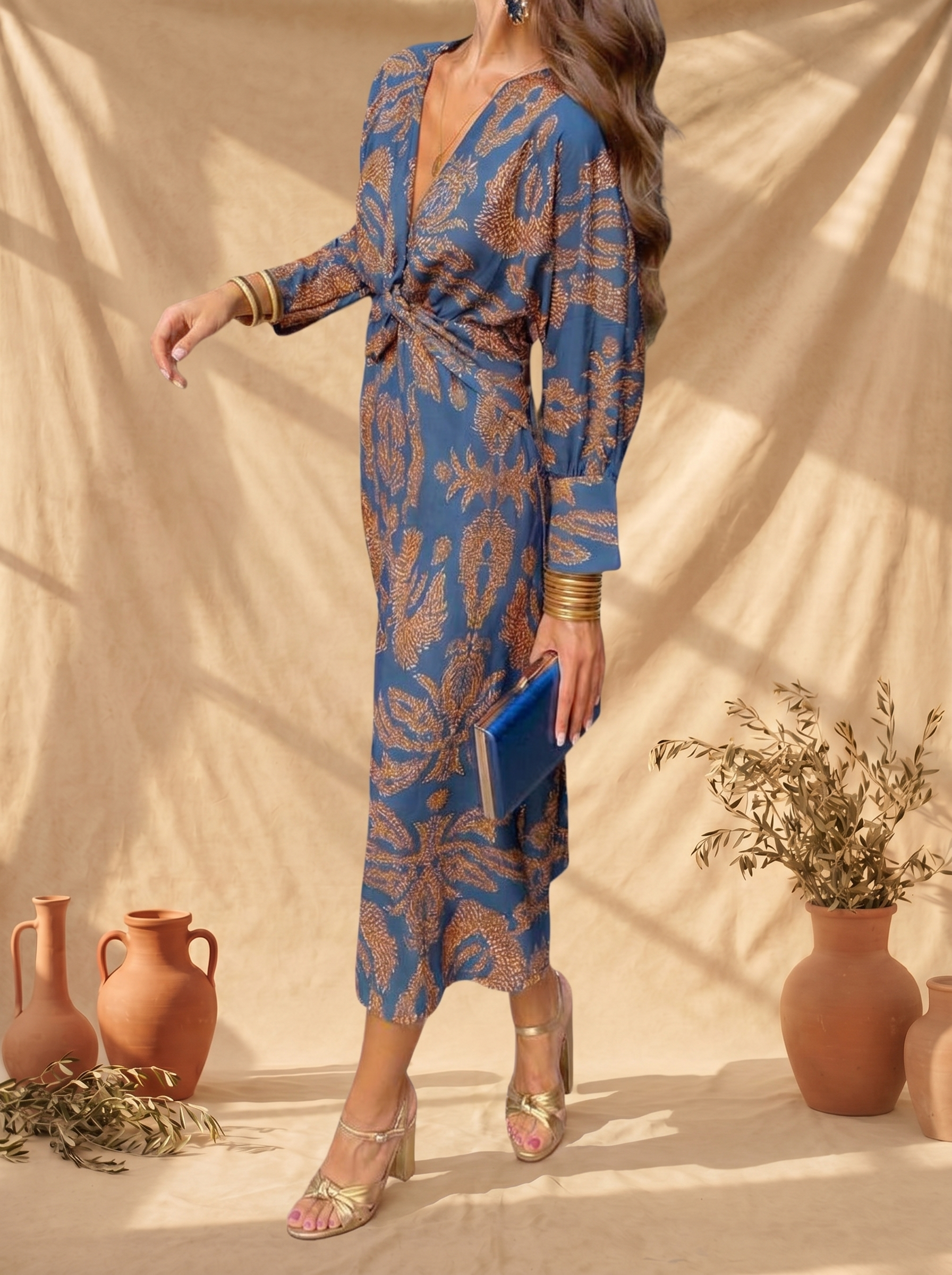 Celeste | Midi Dress Floral Elegance