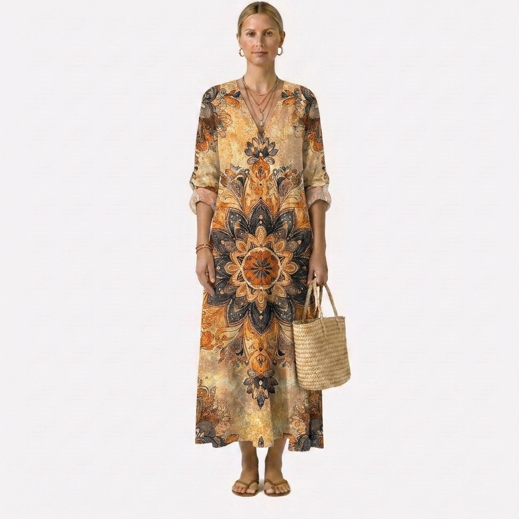 Dora™ | Floral Dress with Natural Elegance