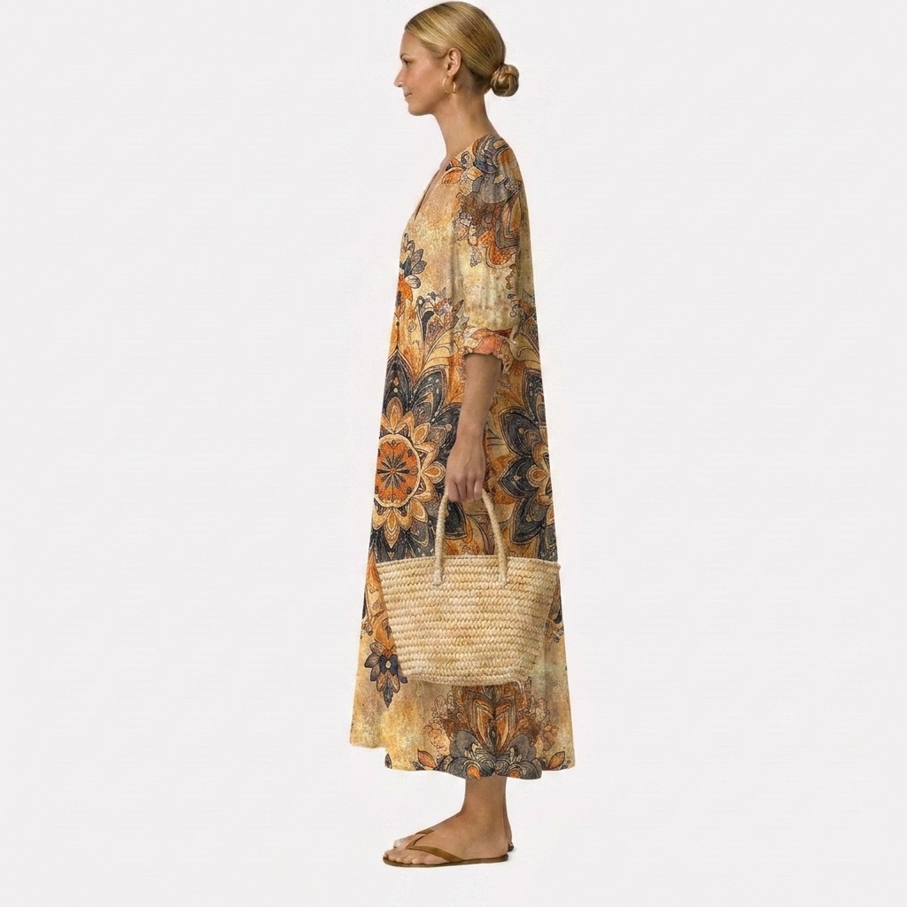 Dora™ | Floral Dress with Natural Elegance