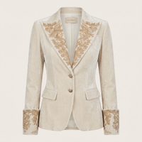 Costanza | Ivory Embroidered Blazer