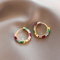 Purification - Elegant Earrings with Golden Enamel