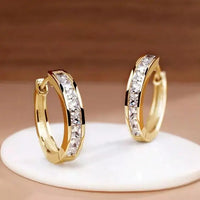 Montserrat - Chic Gold and Crystal Earrings