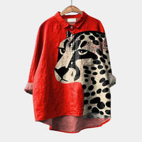 Nala | Red Leopard Graphic Blouse