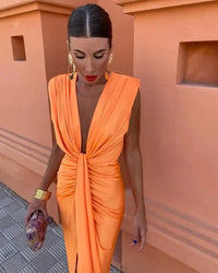 Isabelle | Evening Dress with Deep V-Neck