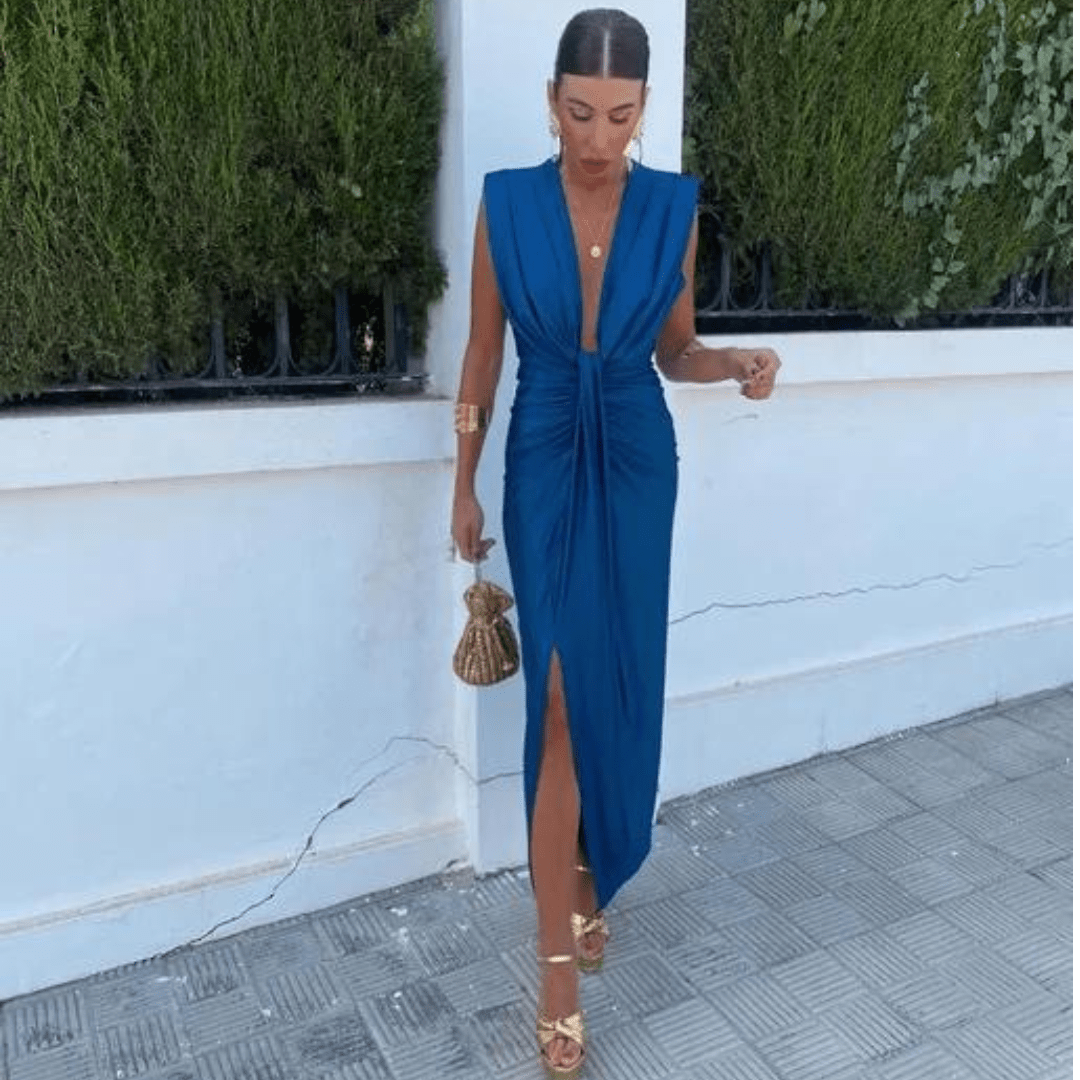 Isabelle | Evening Dress with Deep V-Neck