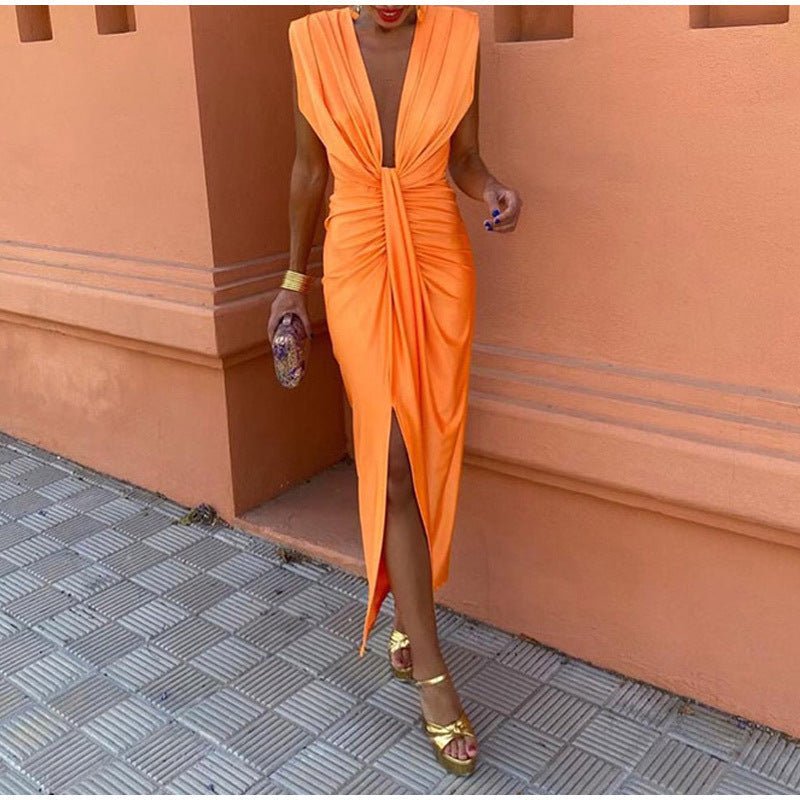 Isabelle | Evening Dress with Deep V-Neck
