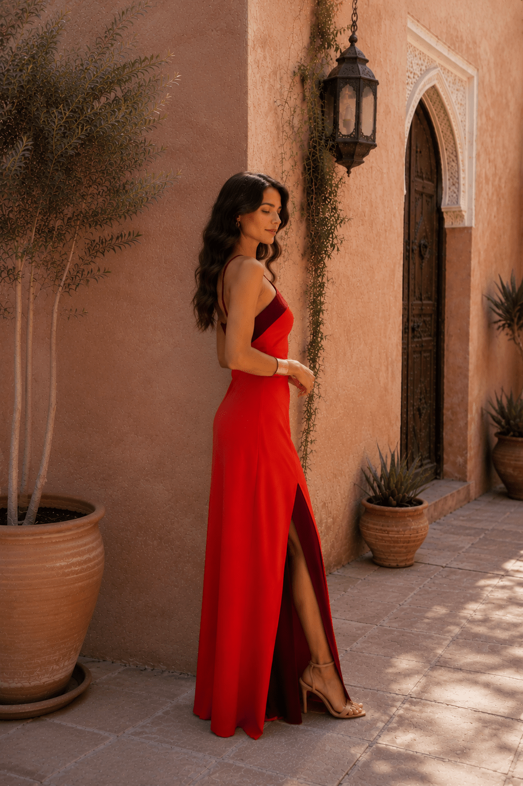 Elisa™ | Long Halter Dress with Slit