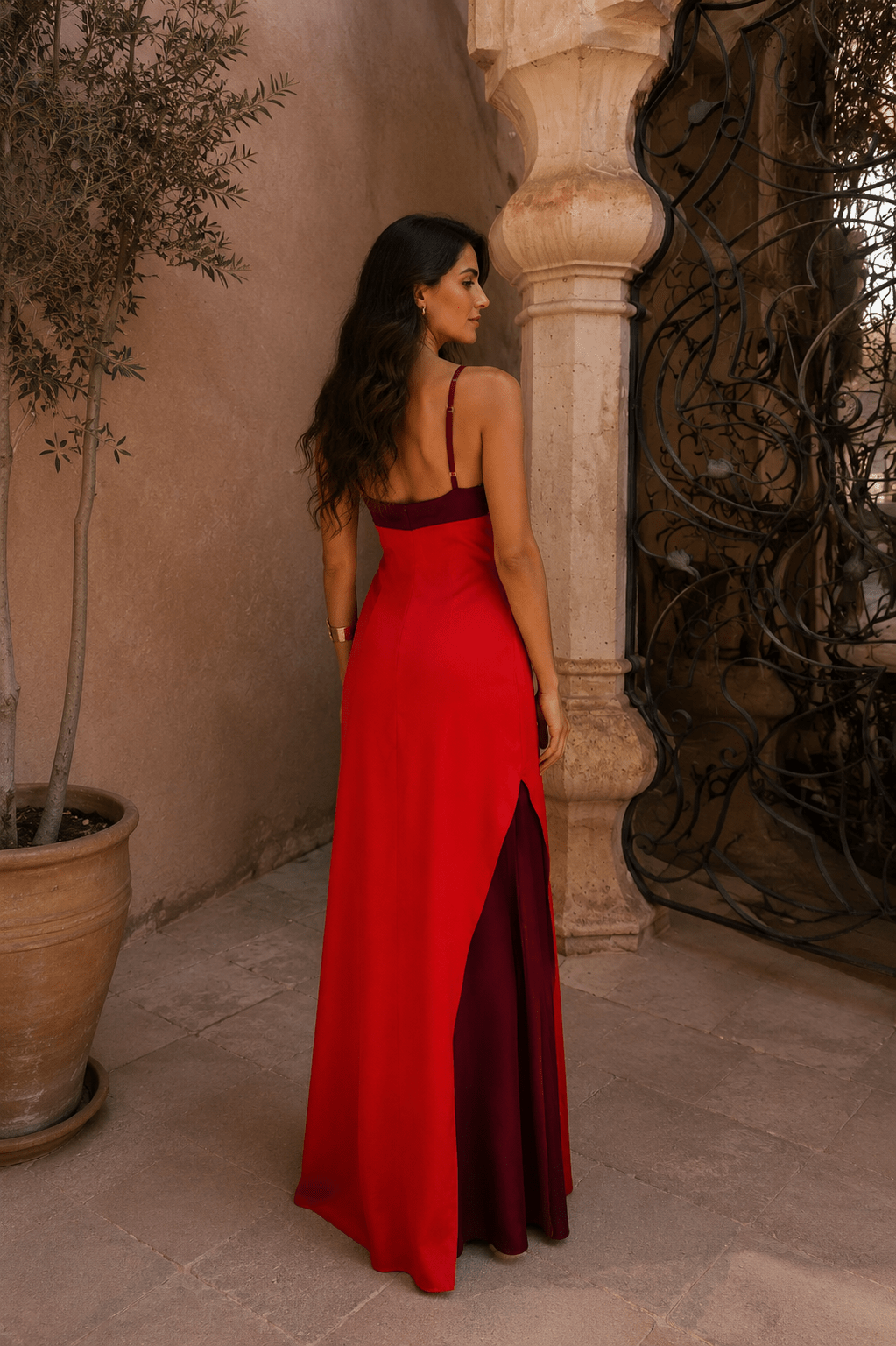 Elisa™ | Long Halter Dress with Slit
