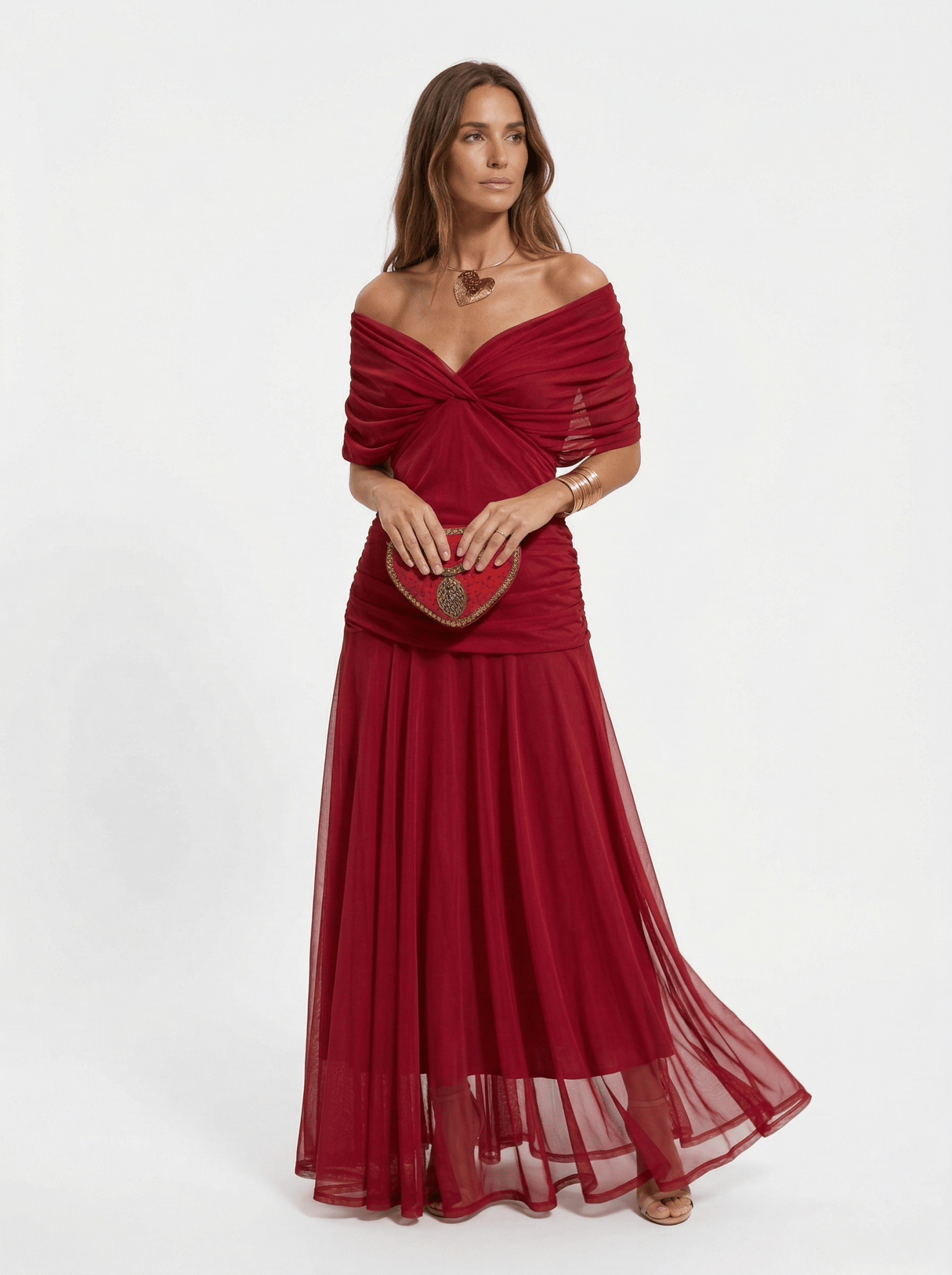 Paula™ | Long Dress with V-Neck