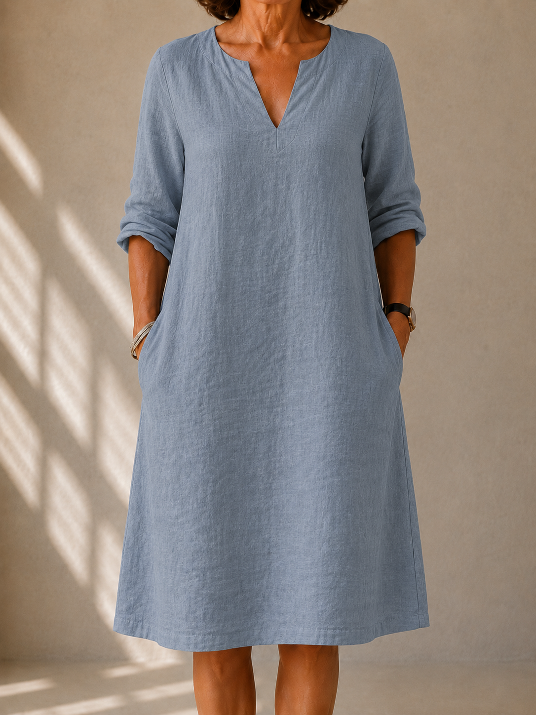 Hannah | Straight Flared Midi Dress