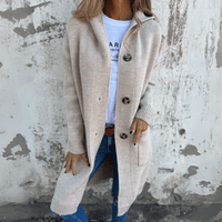 Chic Long Open-Front Cardigan