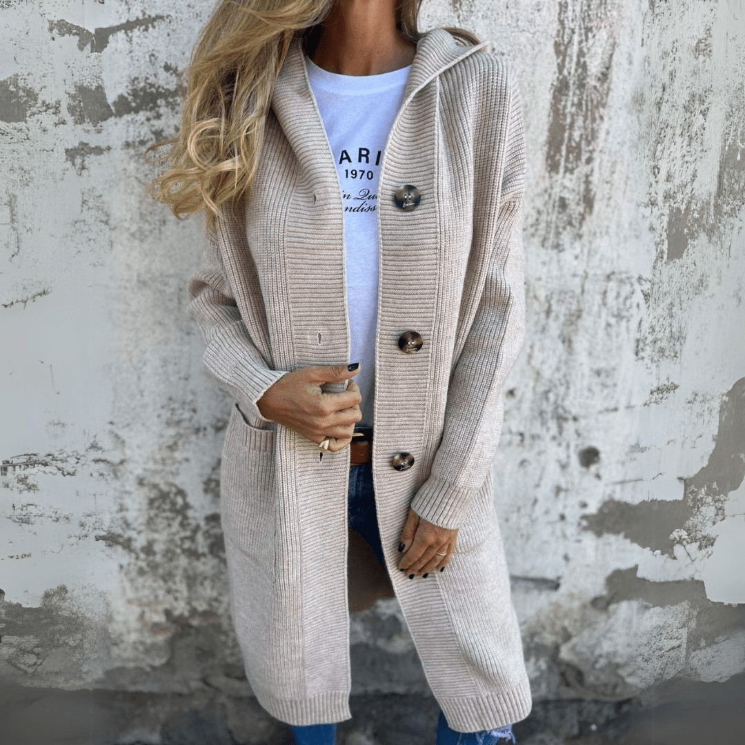 Chic Long Open-Front Cardigan