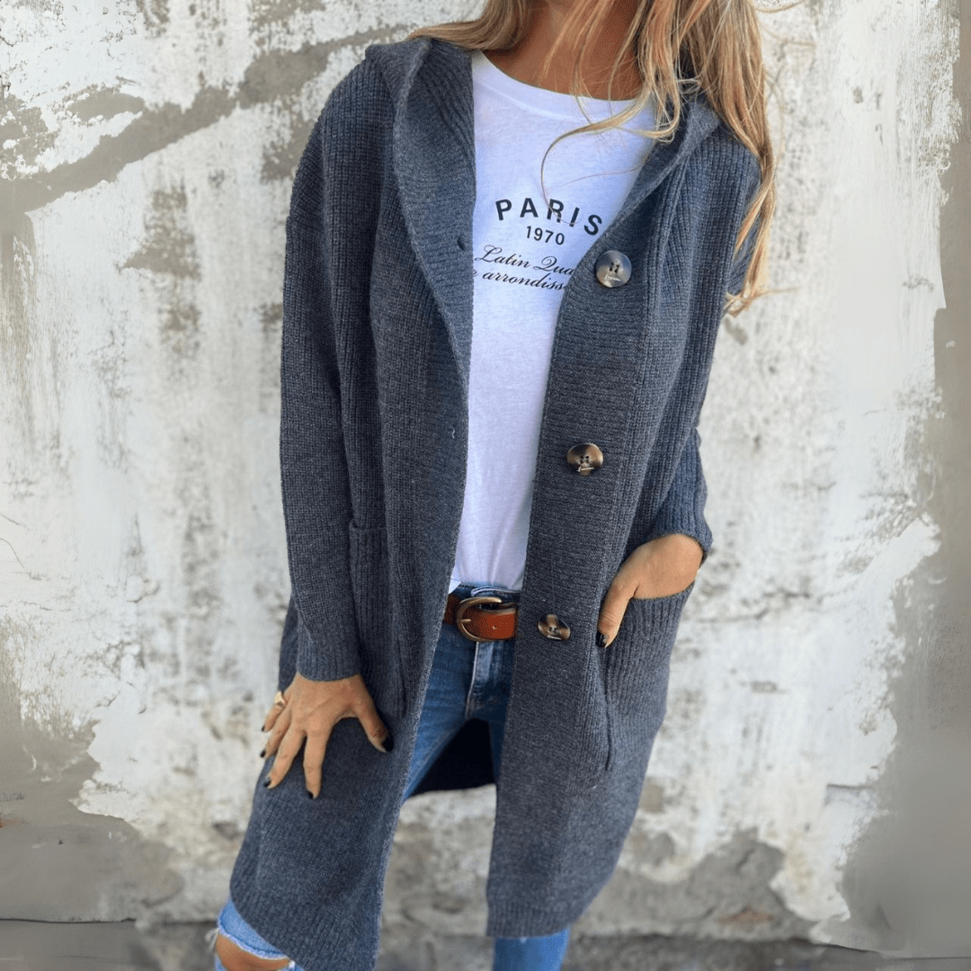 Chic Long Open-Front Cardigan