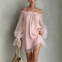 Natalie | Tulle Off-the-Shoulder Mini Dress