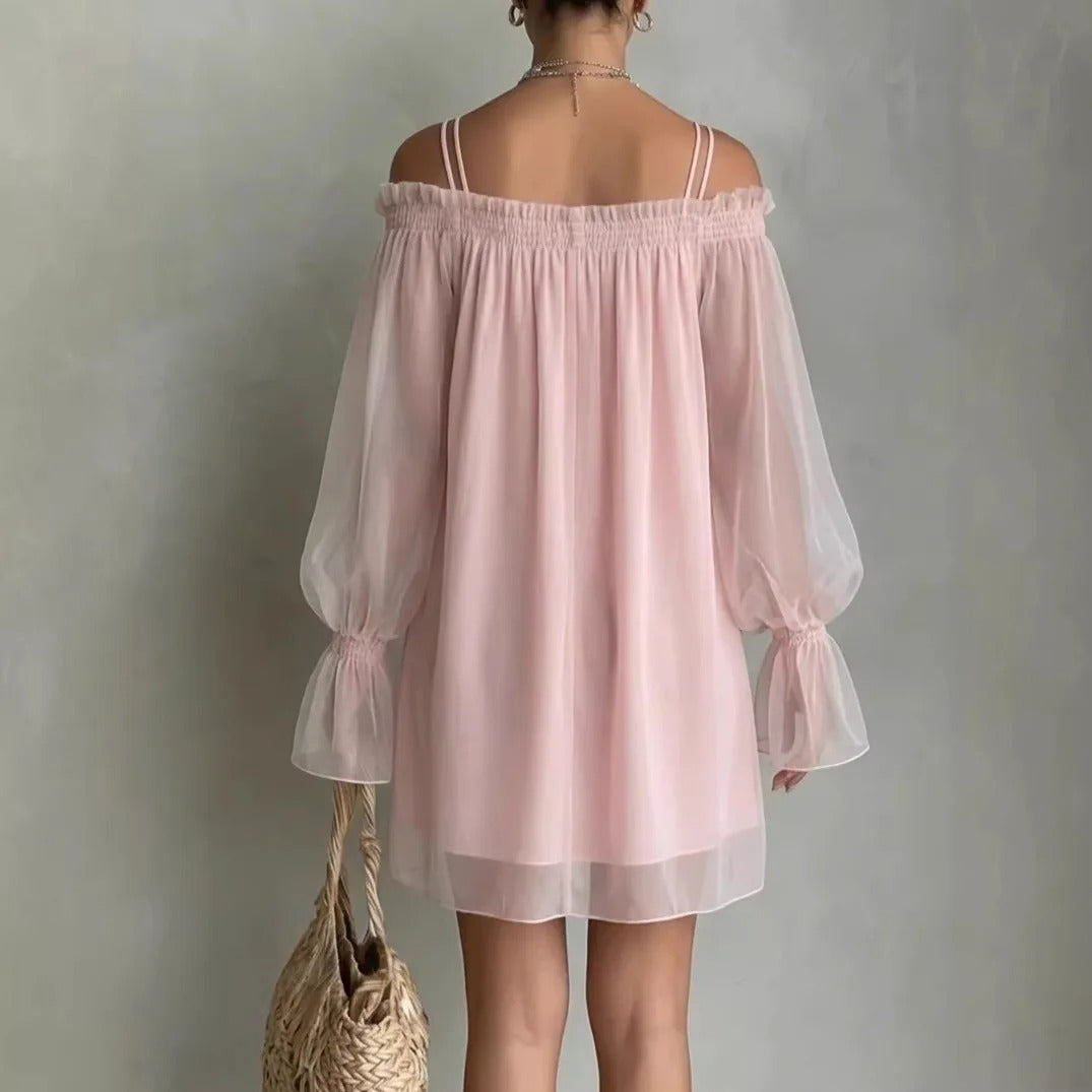 Natalie | Tulle Off-the-Shoulder Mini Dress