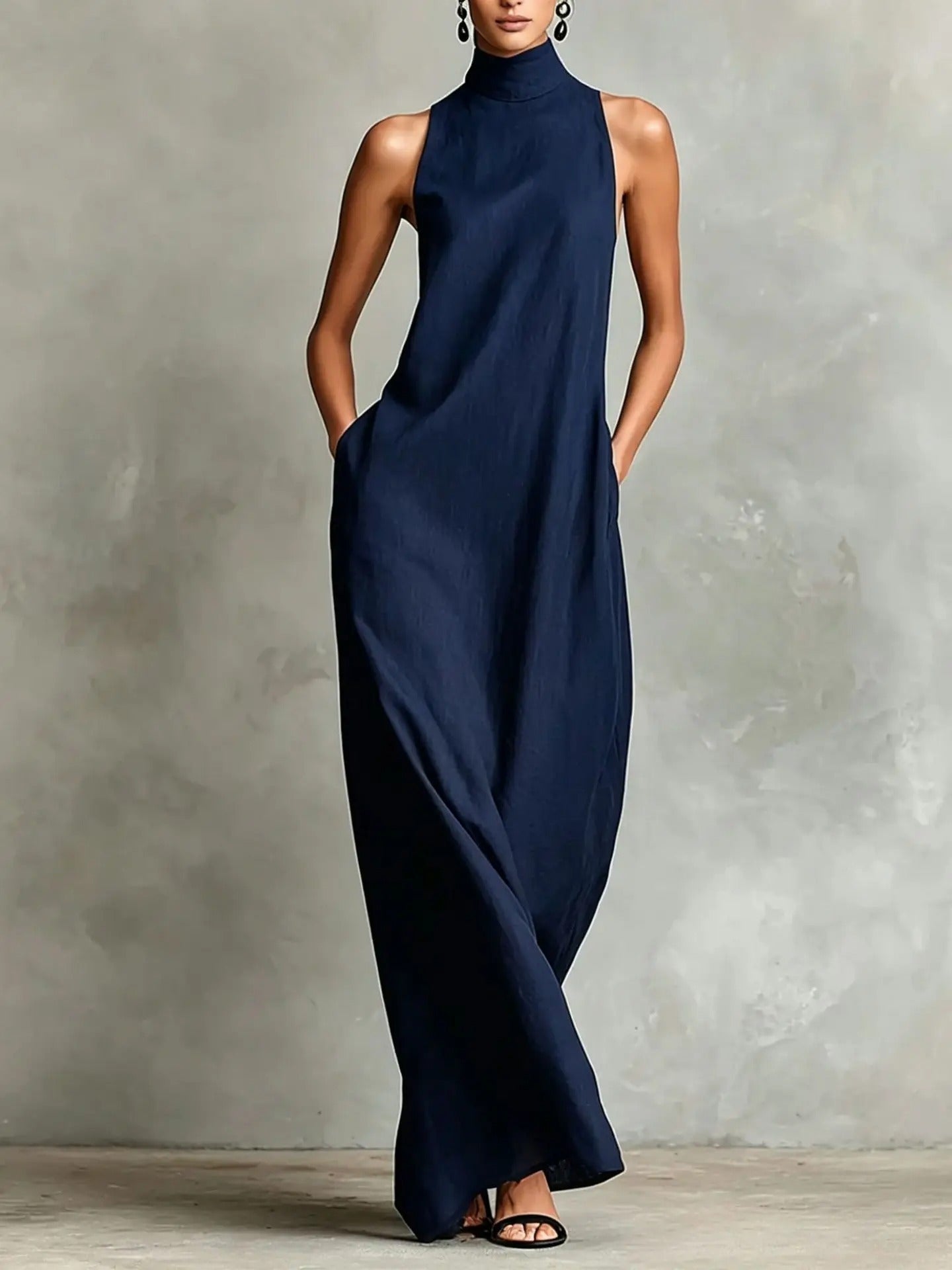 Nadia | High-Neck Maxi Dress