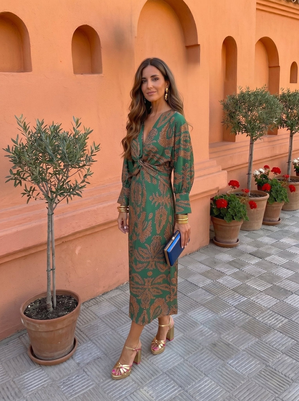 Laura™ | Midi Dress with Print