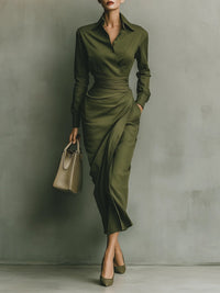 Noelle | Army Green Maxi Dress