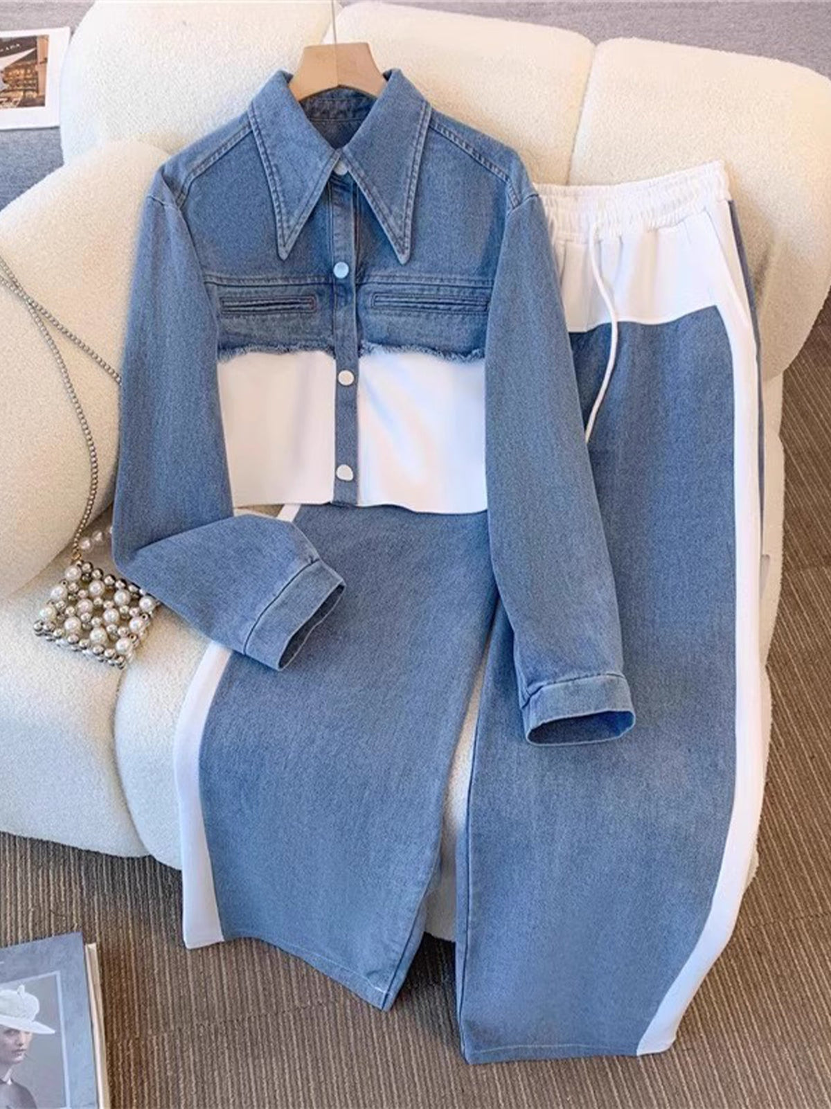 HOLBROOK Cropped Jacket & Pants Set – view 5