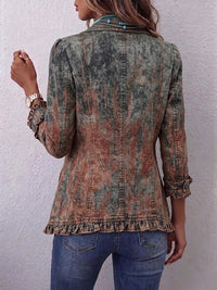 Aurora | Textured Ombre Jacket with Ruffles