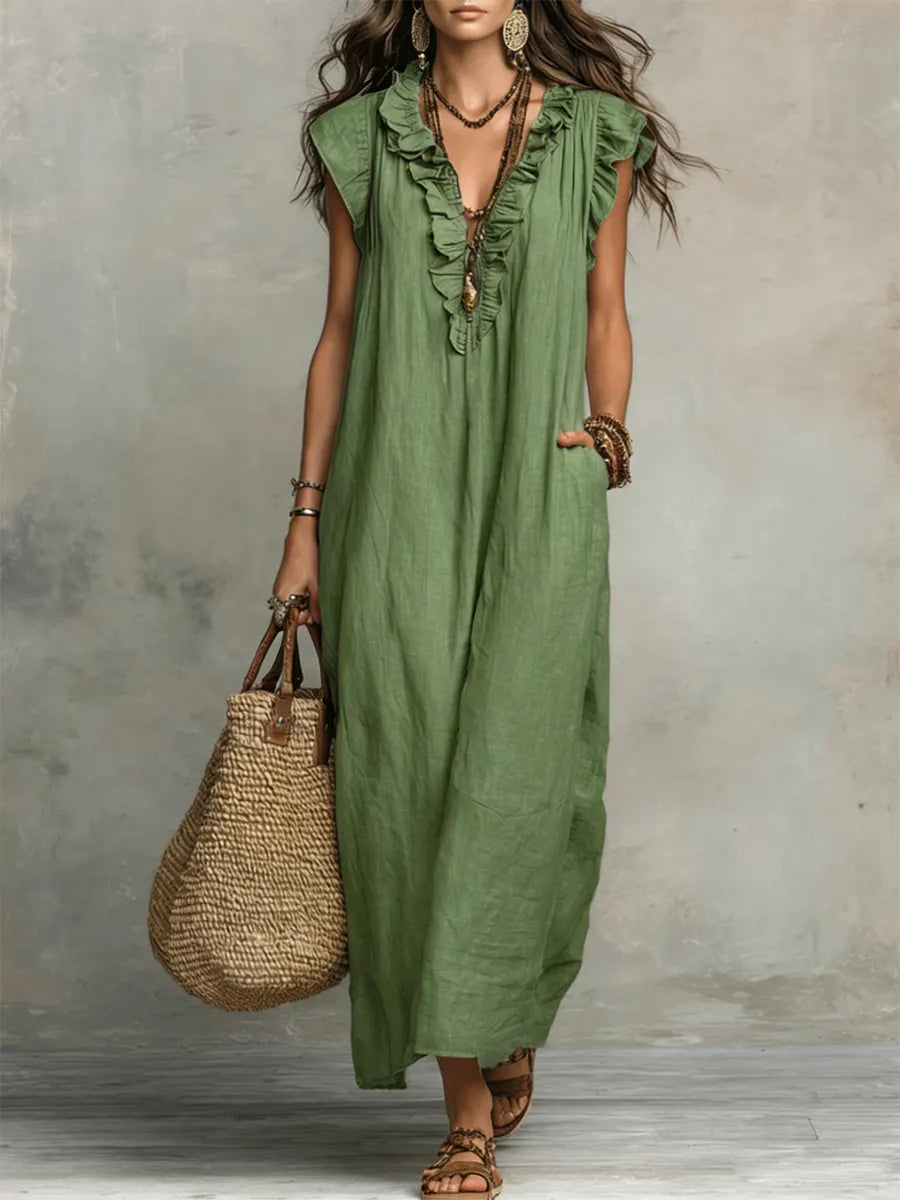 Marisol | Linen Maxi Dress