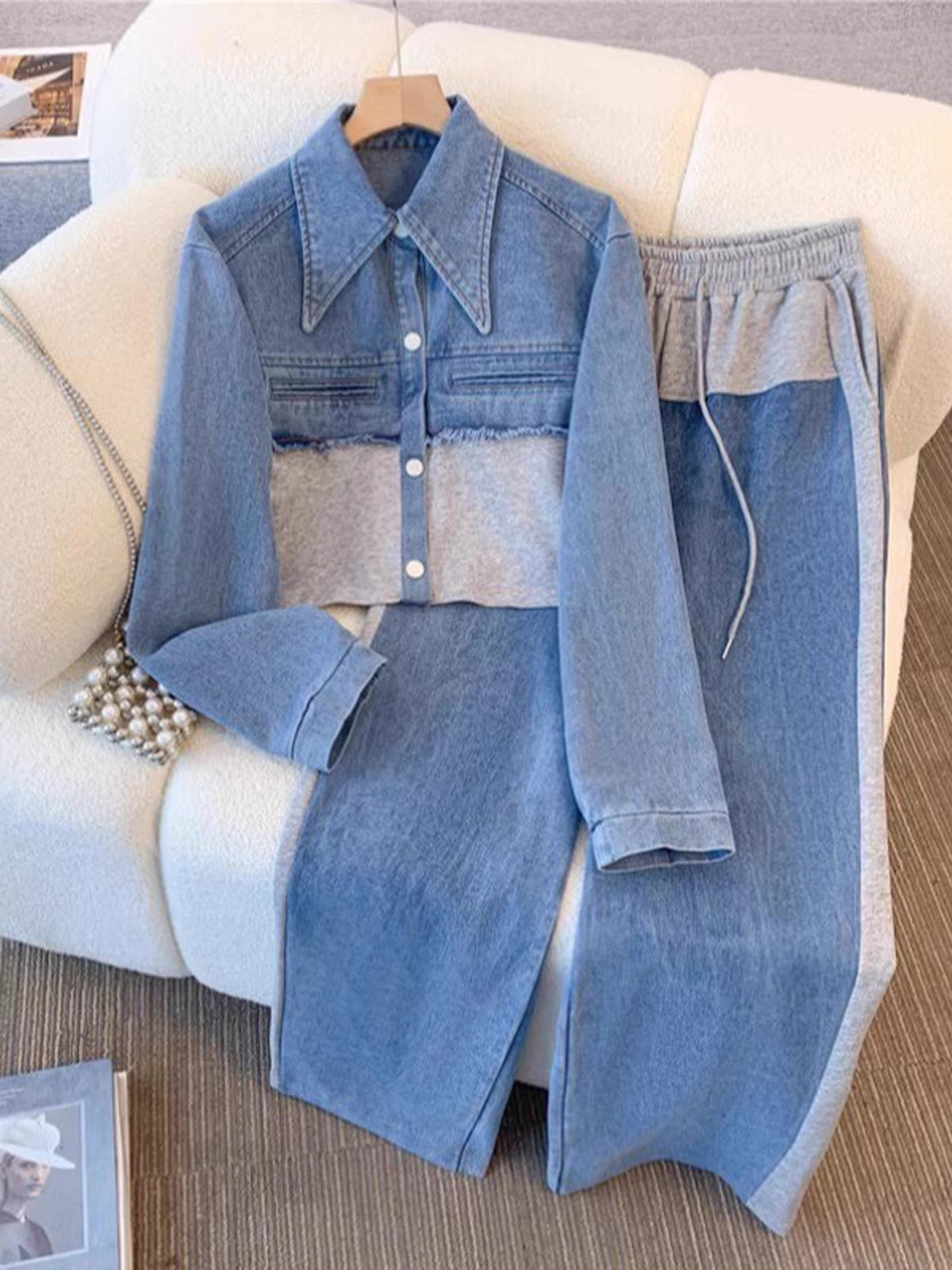 HOLBROOK Cropped Jacket & Pants Set – view 4