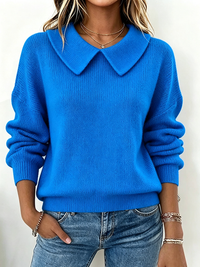 Rosewyn | Royal Blue Peter Pan Collar Sweater