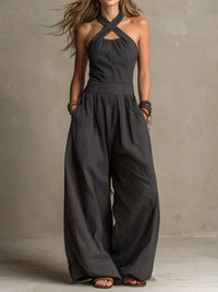 Sienna | Cross-Halter Jumpsuit