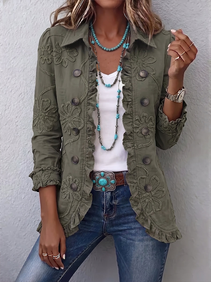 KAMBERLY Embroidered Utility Jacket – Wells & Rose