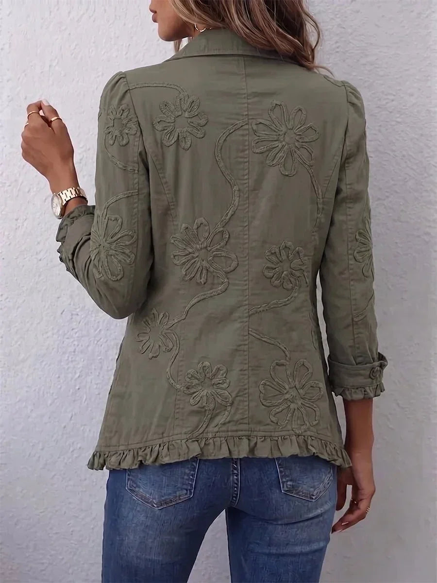Kamberly | Boho Style Jacket with Floral Embroidery