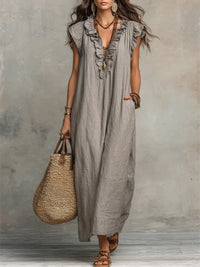 Chiara | Maxi Bohemian Dress with V-Neck