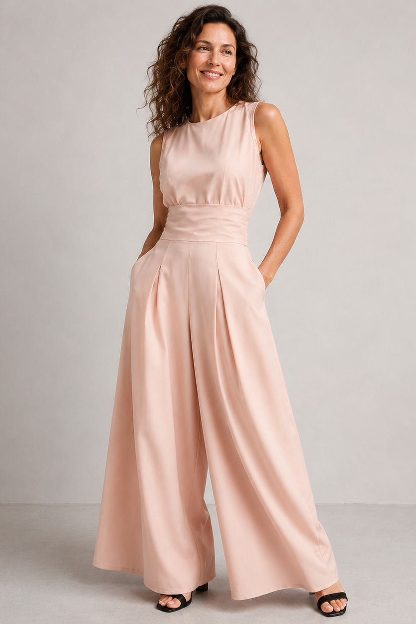 Sofia | Bamboo Linen Jumpsuit, Fluid and Elegant