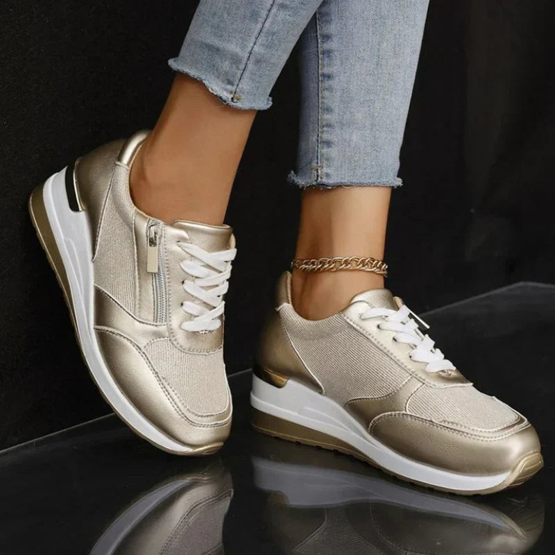 Julia | Orthopedic sneakers with laces and side closure