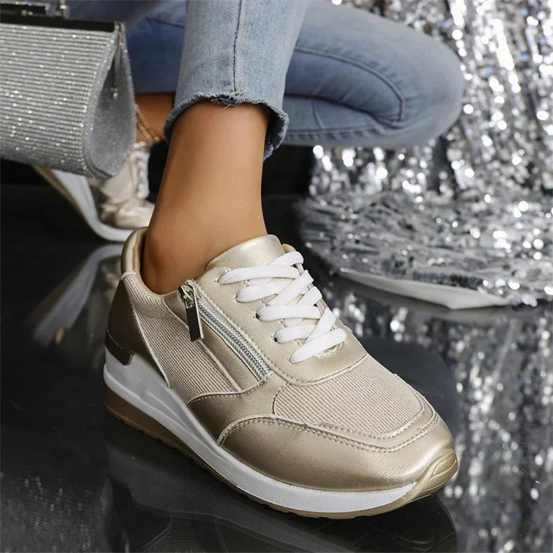 Julia | Orthopedic sneakers with laces and side closure