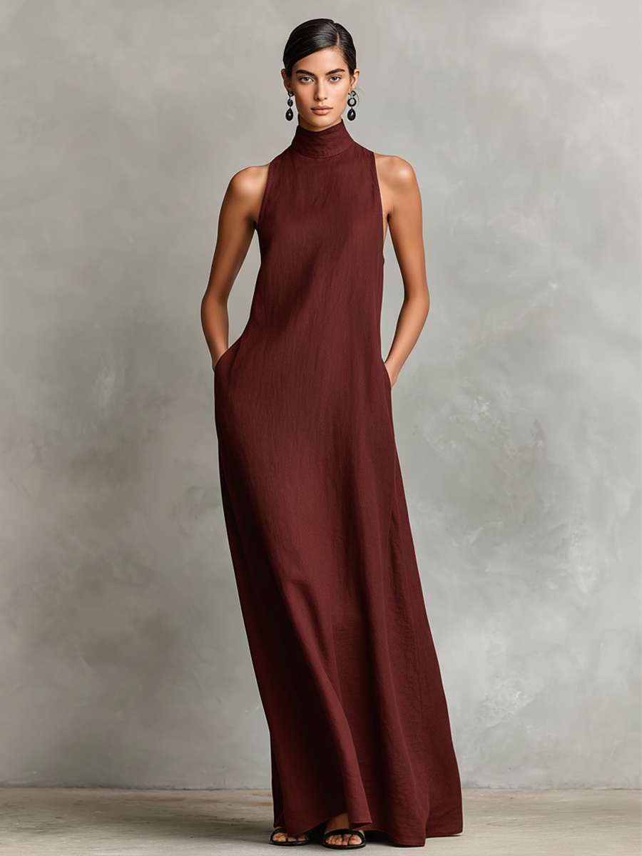 Chiara | Maxi Dress with High Neck
