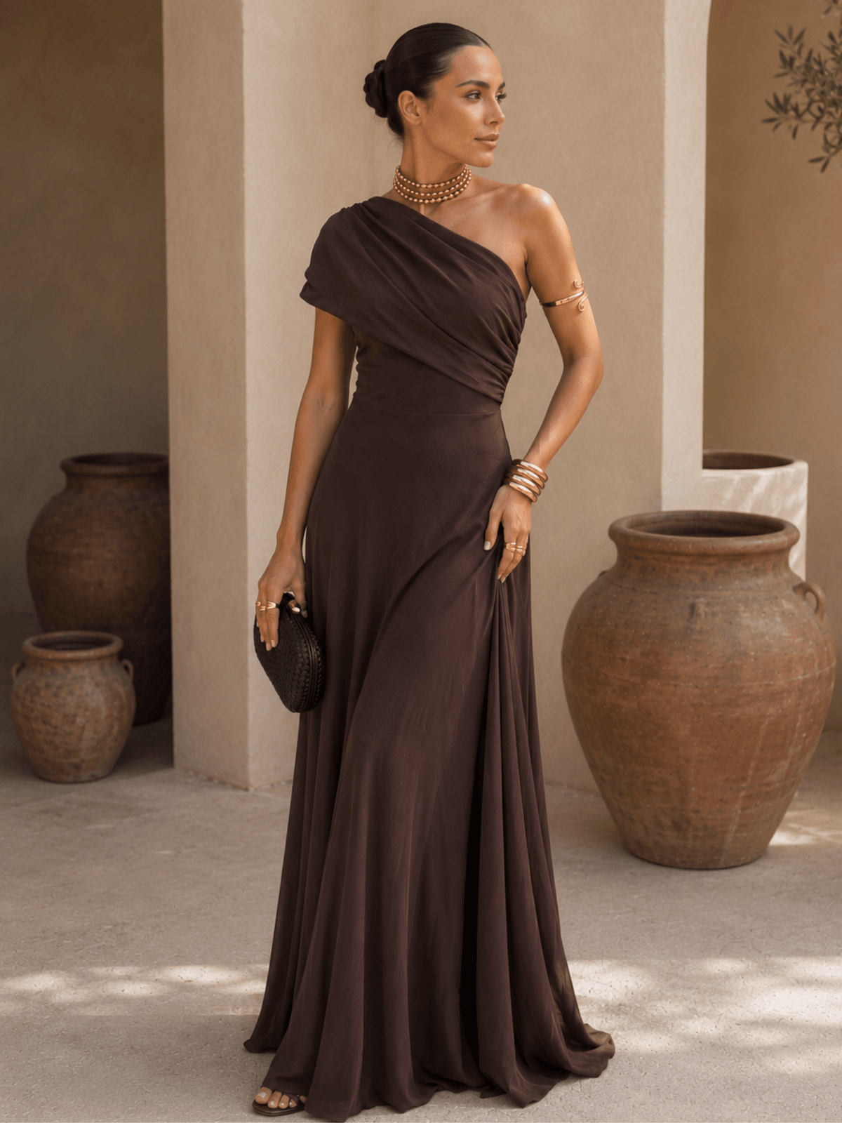 Adriana™ | Toledo-Style Dress in Brown