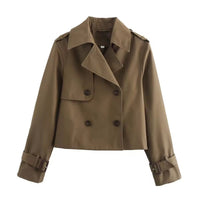 Eugenia | Cropped Double-Breasted Trench Coat